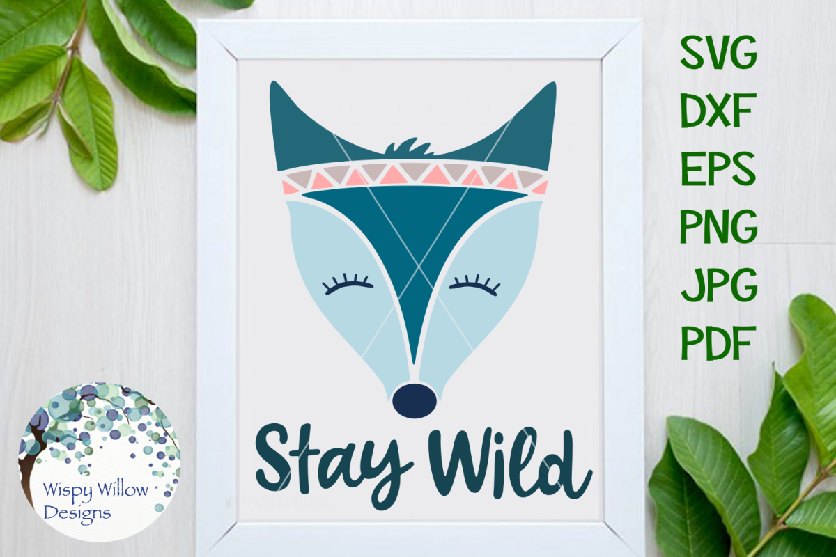 Stay Wild Boho Fox SVG example image 1