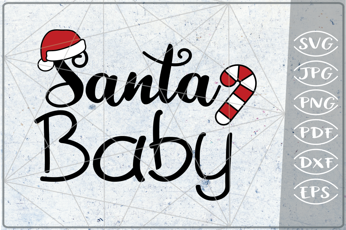 Santa Baby SVG Quote SVG Merry Christmas Print Cricut PNG example image 1