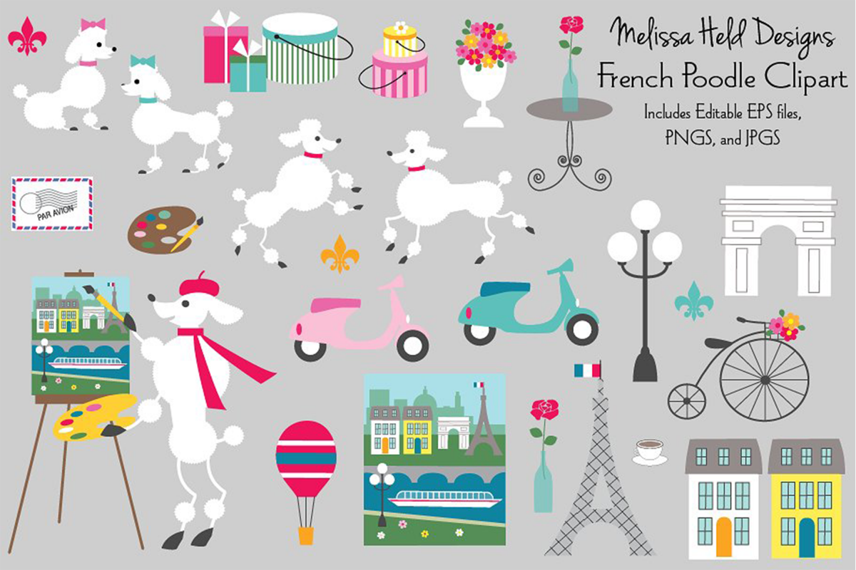 French Poodle Clipart example image 1