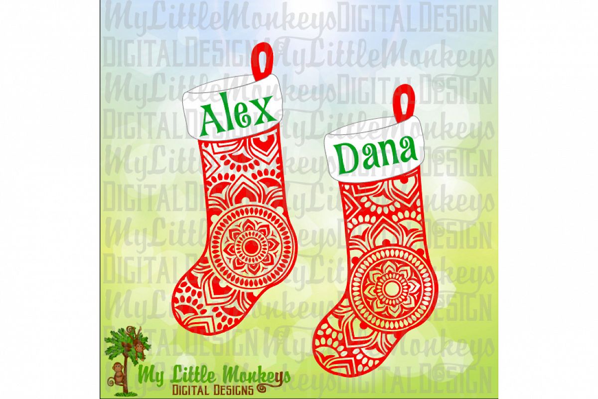 Mandala Christmas Stockings example image 1