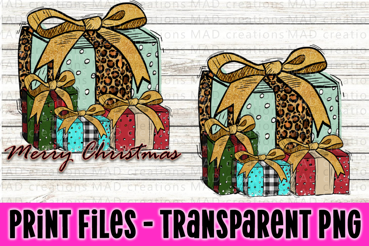 4 Christmas Present - Merry Christmas - Print File example image 1