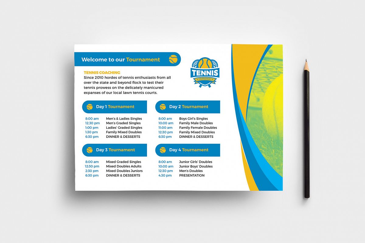 Tennis Event Flyer Template example image 1