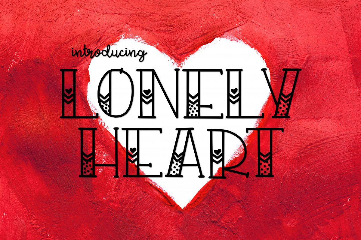 lonely-heart-50891-tattoo-font-bundles