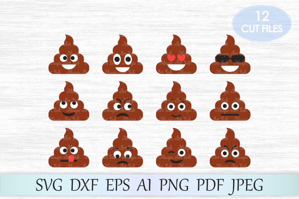 Poop emoji SVG, Poop svg, Poop print svg, Poop cut file, Poop clipart svg, Emoji poop svg, svg file, Poop clip art, For Cutting machine example image 1