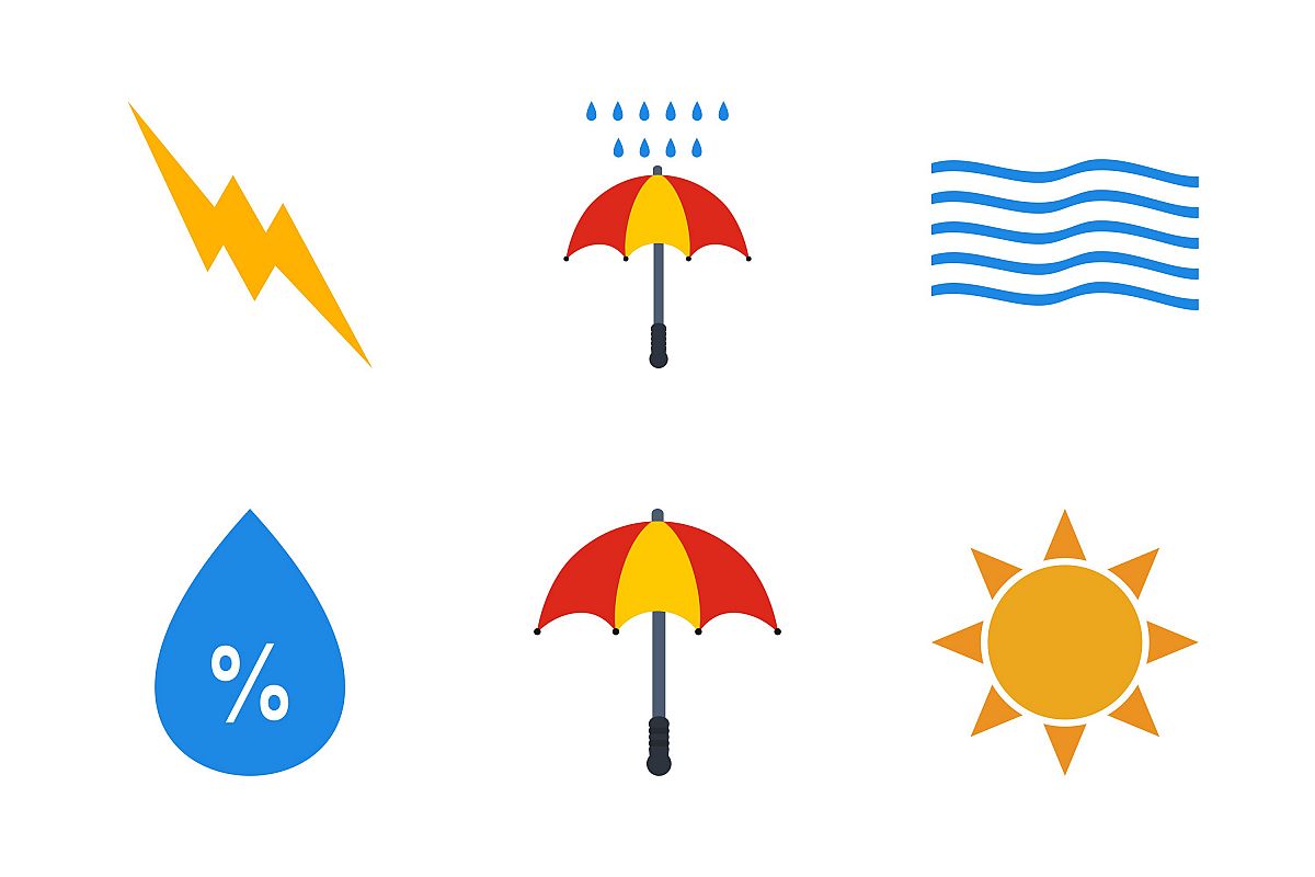 Set Of Weather And Season Icons example image 1