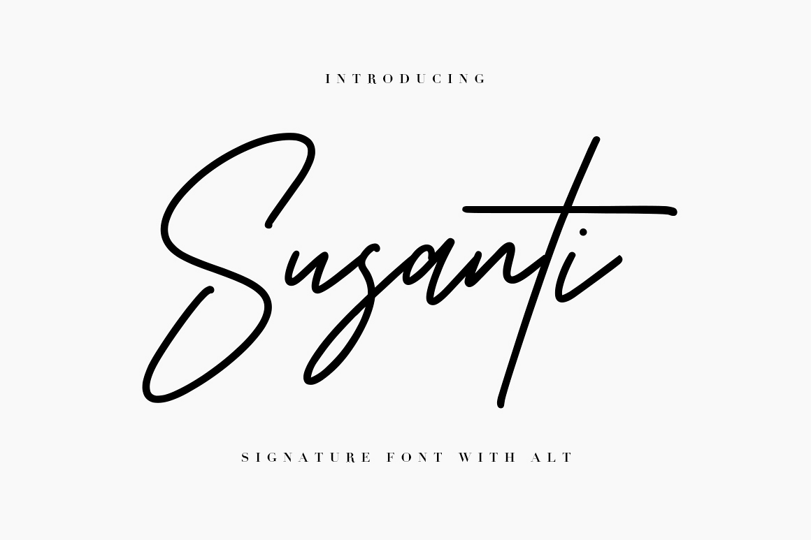 Susanti Signature Font example image 1
