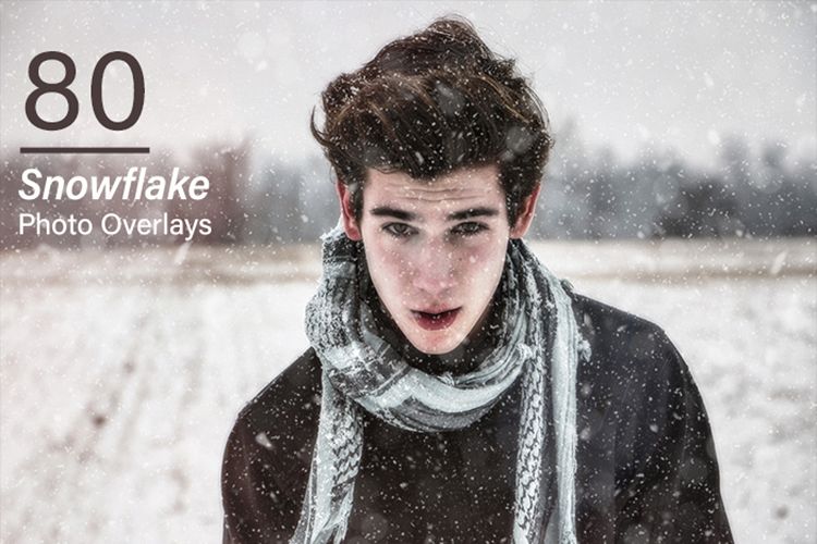 80 Snowflake Photo Overlays example image 1