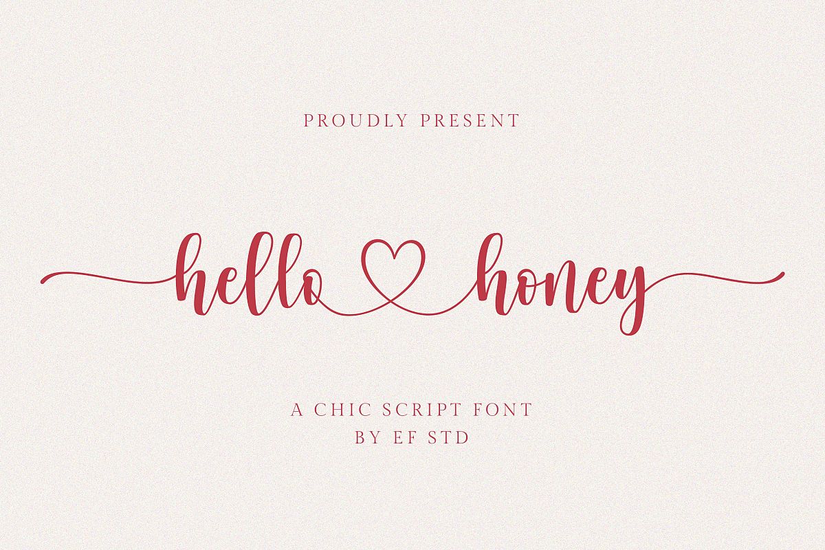 hello honey - a chic script font example image 1