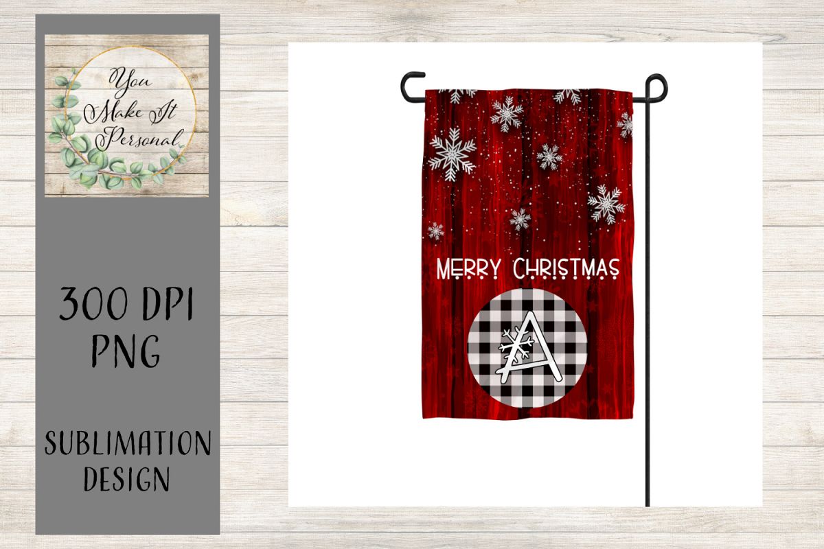 Merry Christmas Snowflake Garden Flag example image 1