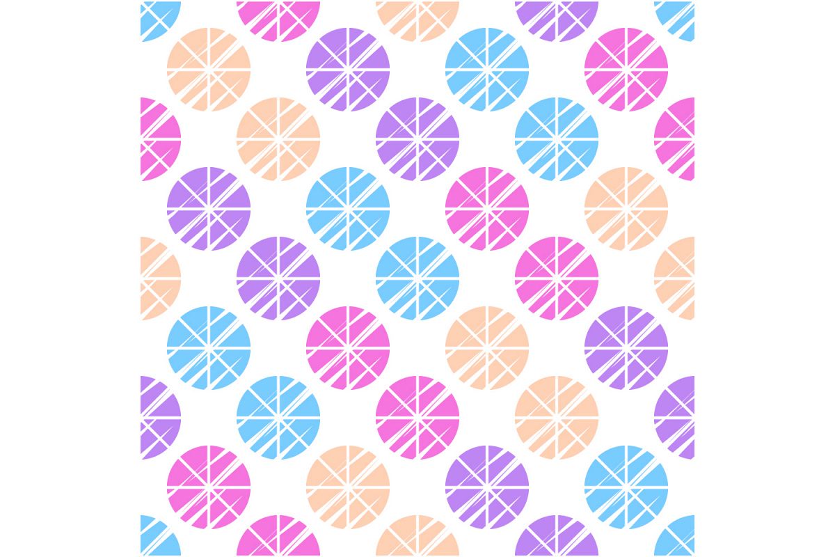 Polka dot ethnic ornament. Set of 10 seamless patterns. example image 1