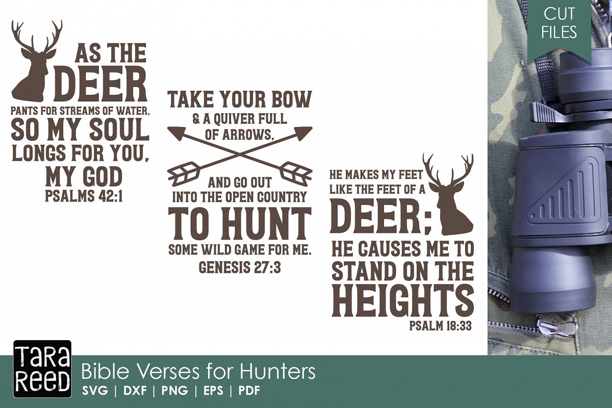 Bible Verses for Hunters Hunting SVG and Cut Files