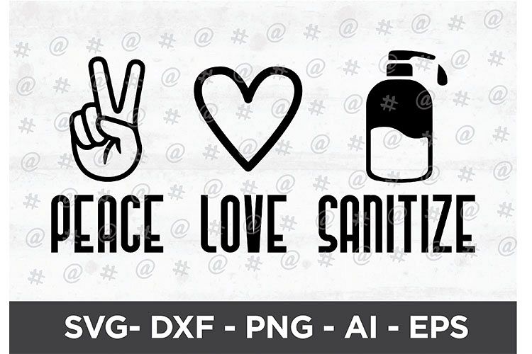 Download peace love sanitize Printable (535806) | Printables ...