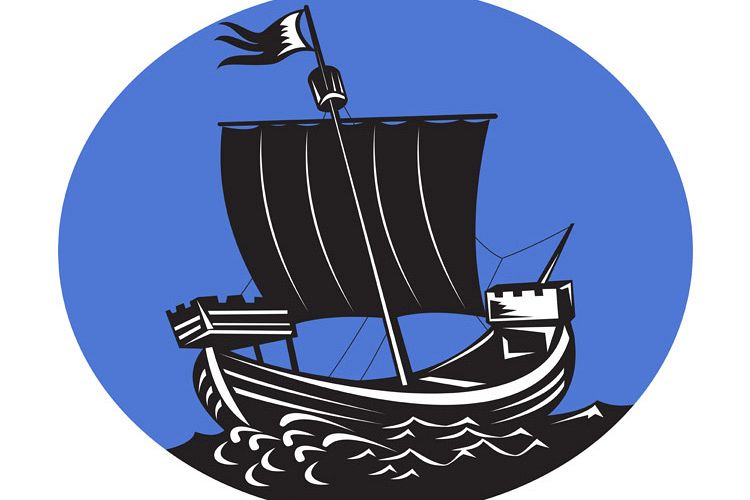galleon tall ship sailing sea example image 1