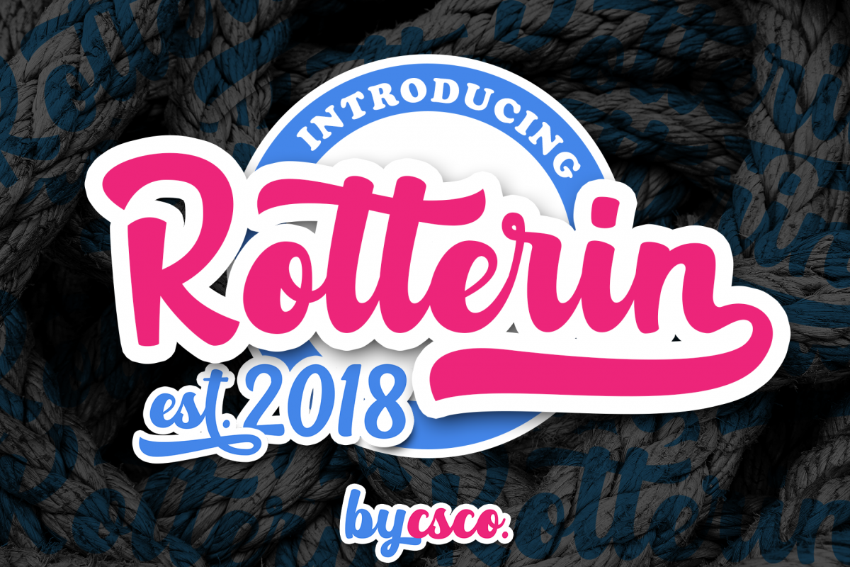 Rotterin Script - Layered Font example image 1