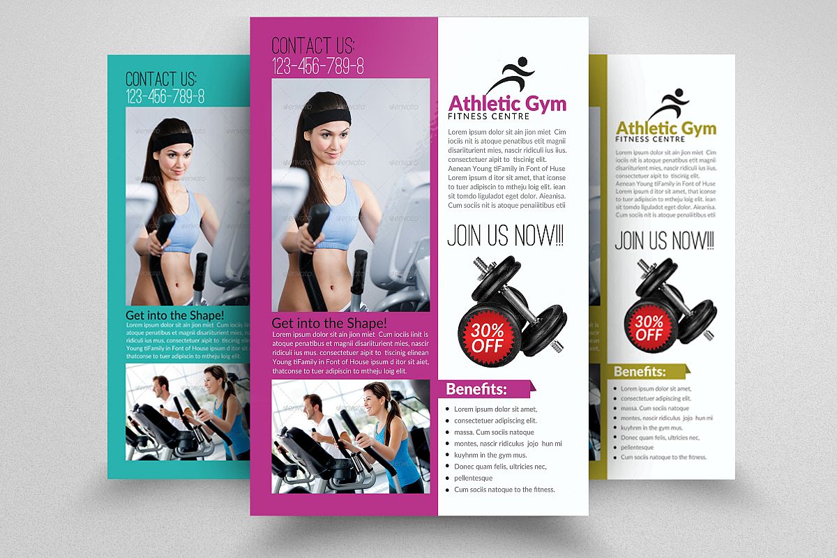 Body Fitness Club Flyer Template example image 1