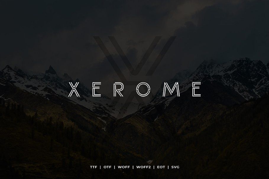 Xerome Display Typeface with Web-font example image 1