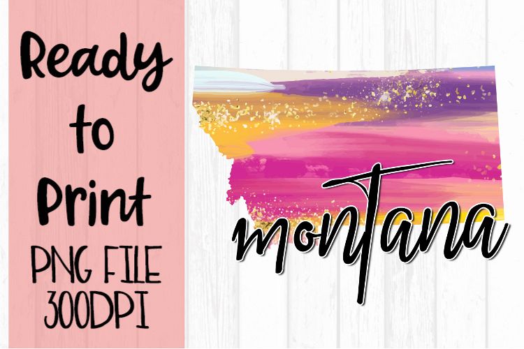 Montana Painted States Ready to Print example image 1