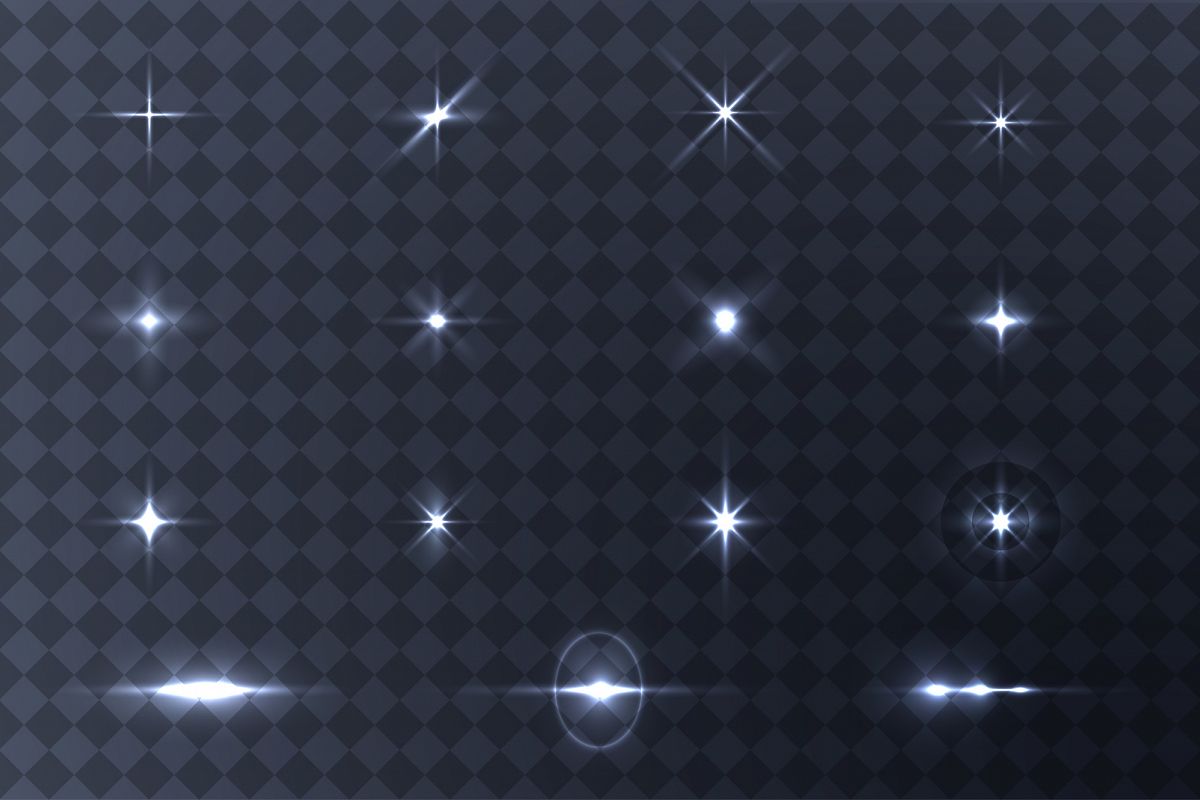Collection of vector light effects. example image 1