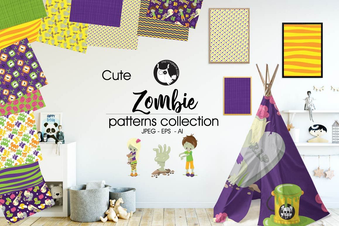 ZOMBY, digital papers example image 1