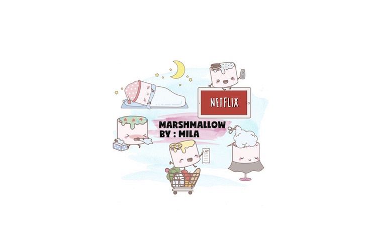 KAWAII MARSHMALLOW CLIPART BUNDLE PNG example image 1
