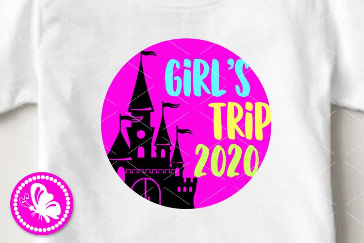 Girl's trip 2020 svg Castle palace clip art Cruise Vacation example image 1