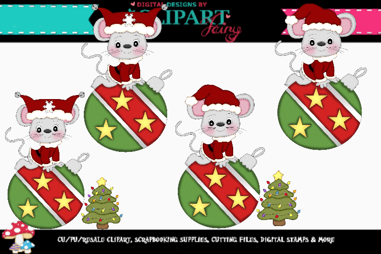 Christmas Mice Ornaments 2 example image 1