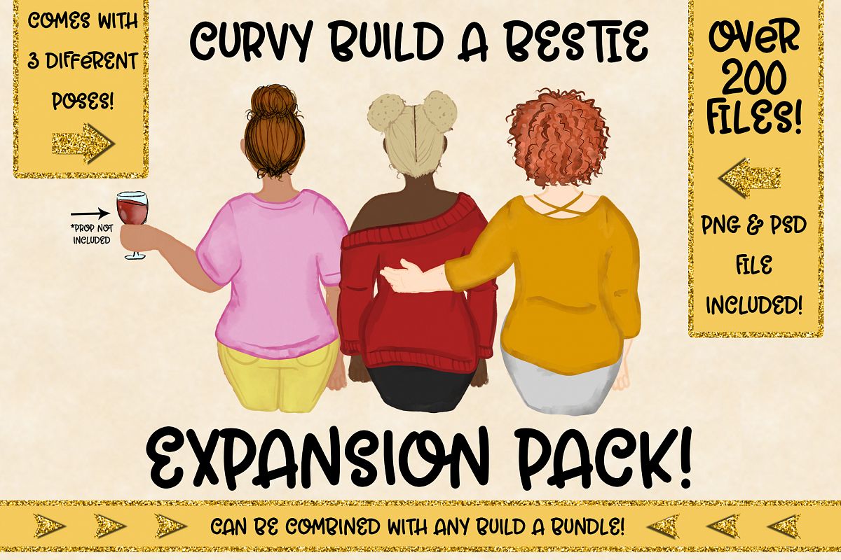Curvy Build a Bestie| Expansion Pack for Build Bundles example image 1