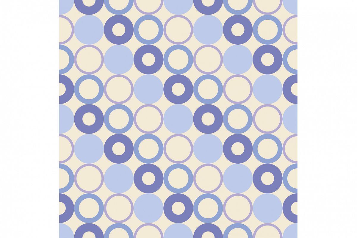 Seamless vector decorative background with circles, rings and polka dots. Print. Cloth design, wallpaper. example image 1
