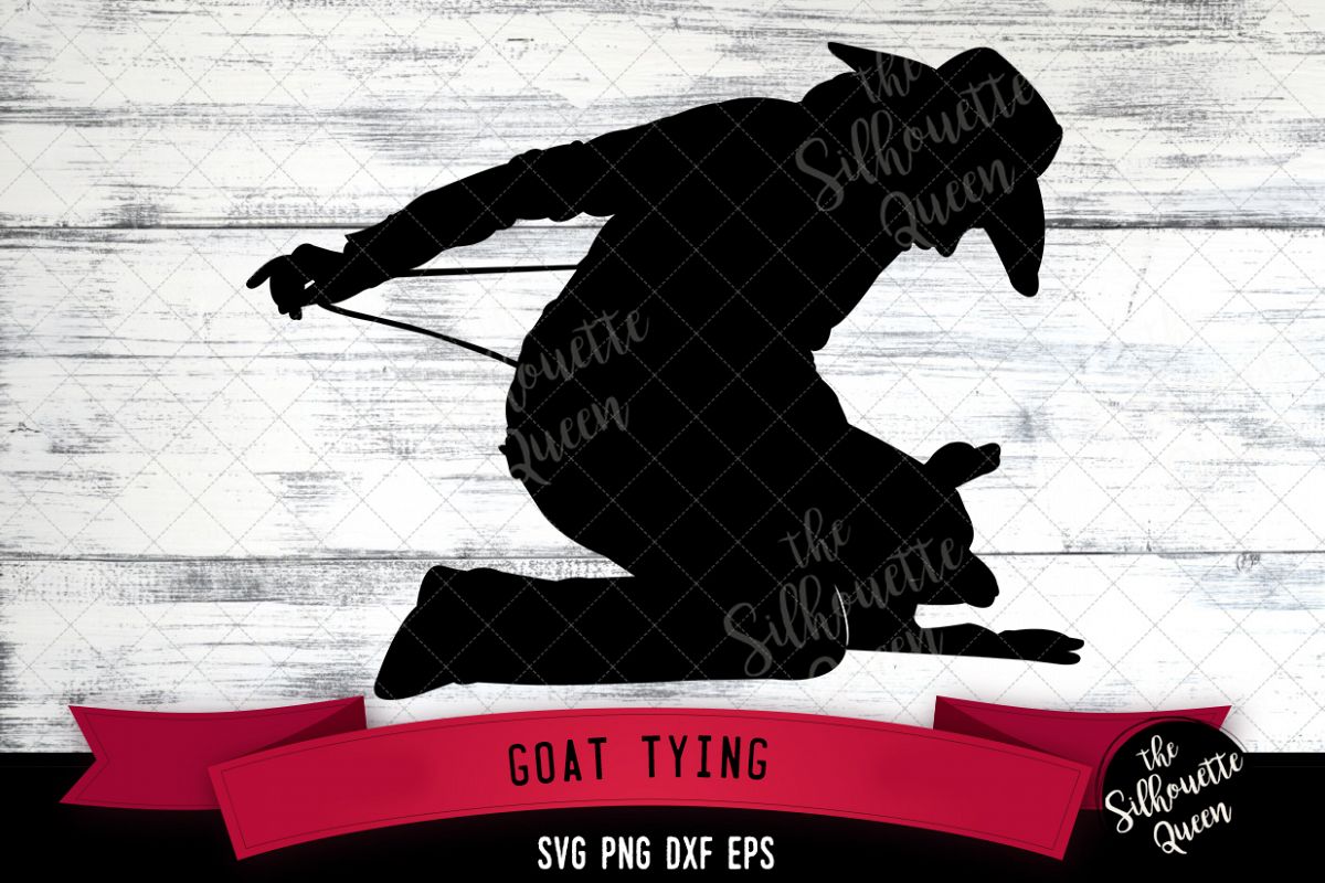 Goat Tying svg file, rodeo cowboy western svg cut file example image 1