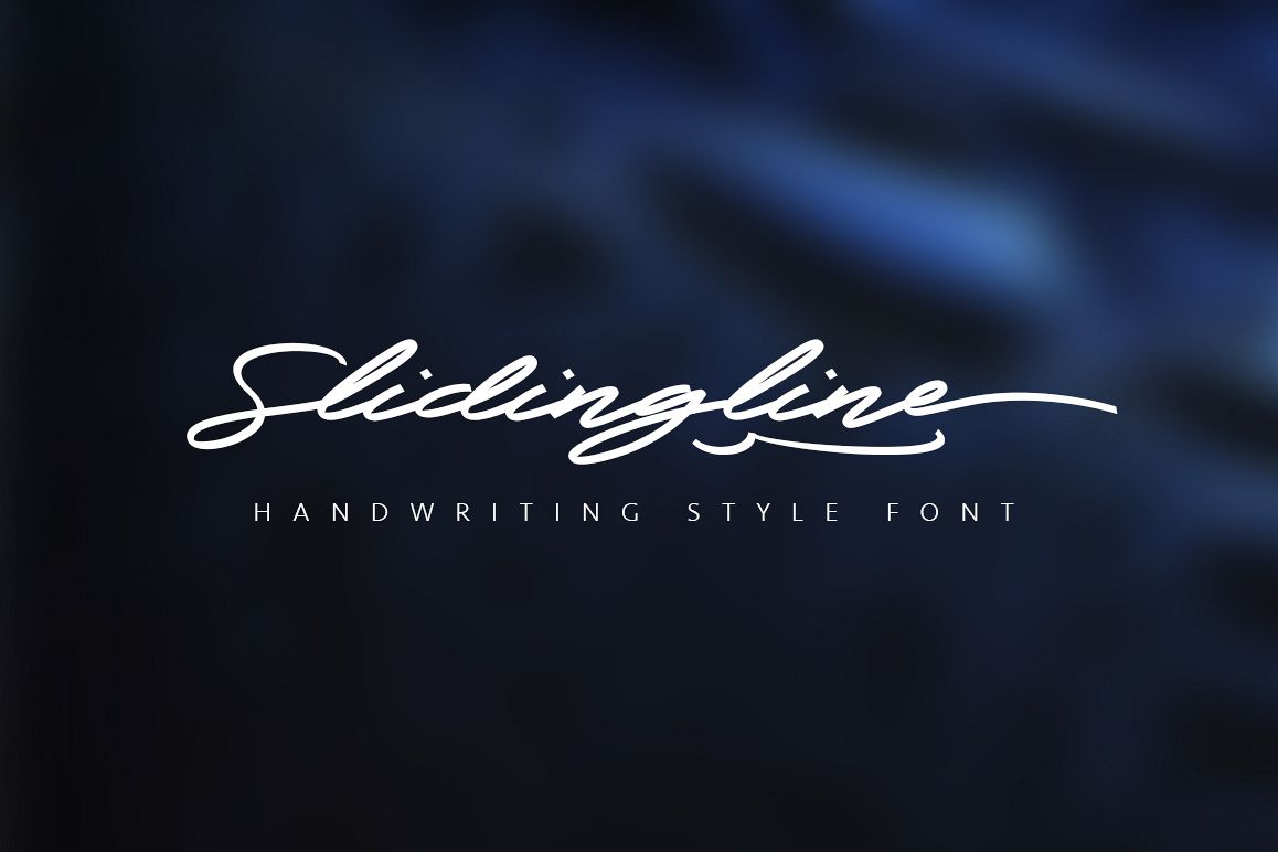 Slidingline Script Typeface example image 1