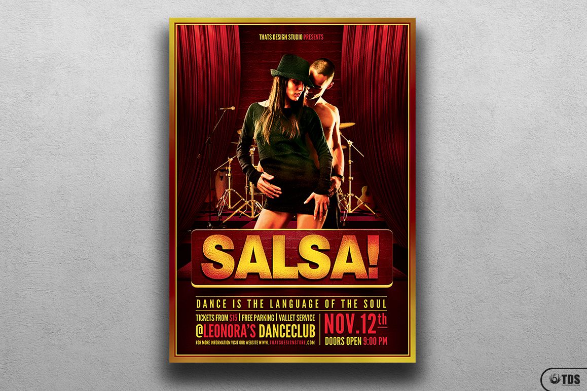 Salsa Caliente Flyer Template example image 1