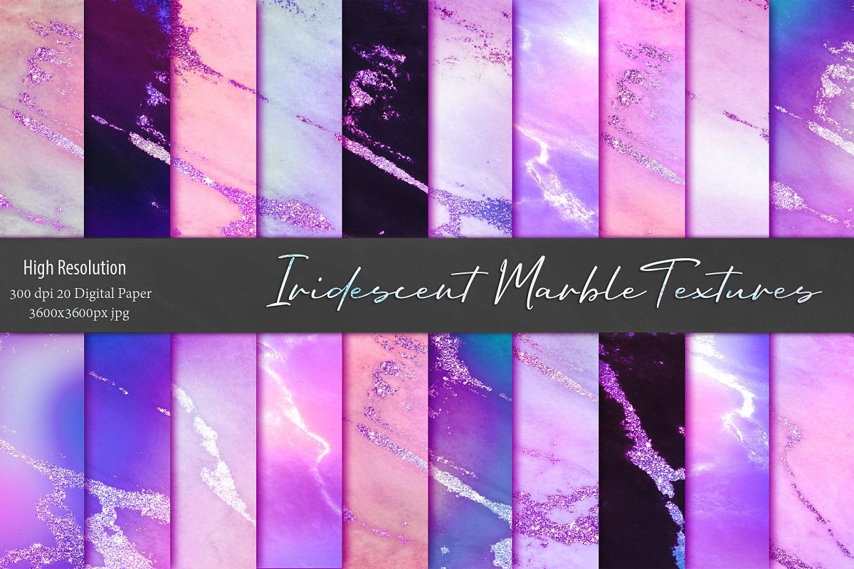 Iridescent Marble Textures example image 1