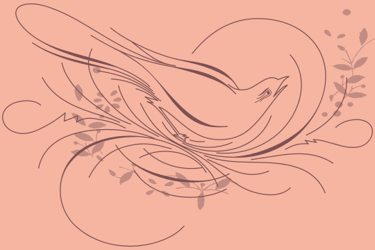 Calligraphic Birds Family Pack example image 1