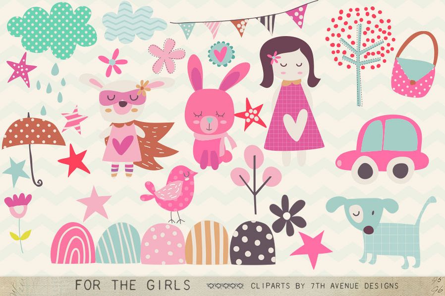 For the Girls Cliparts example image 1