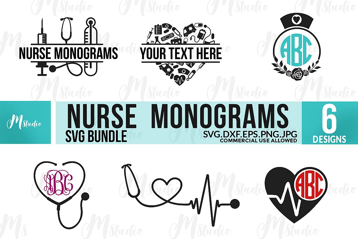Nurse Monograms SVG