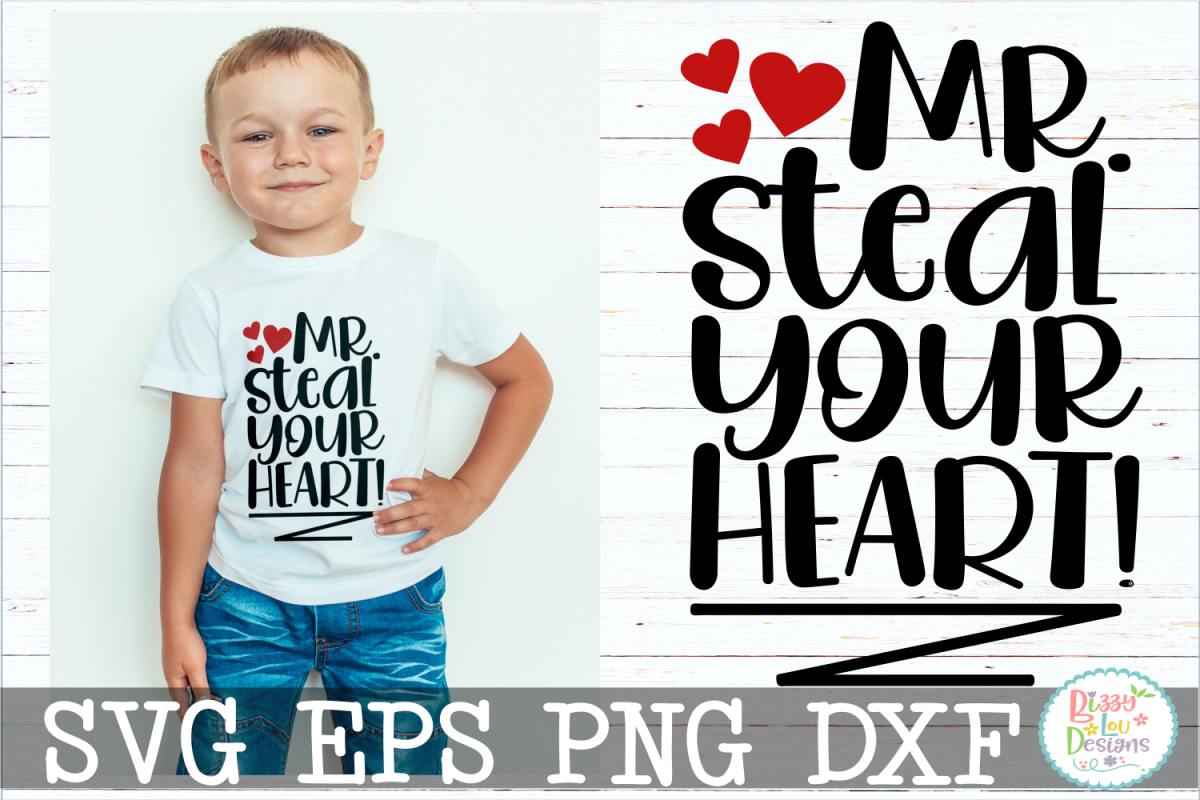 Download Mr. Steal your Heart Valentine's SVG Cut File