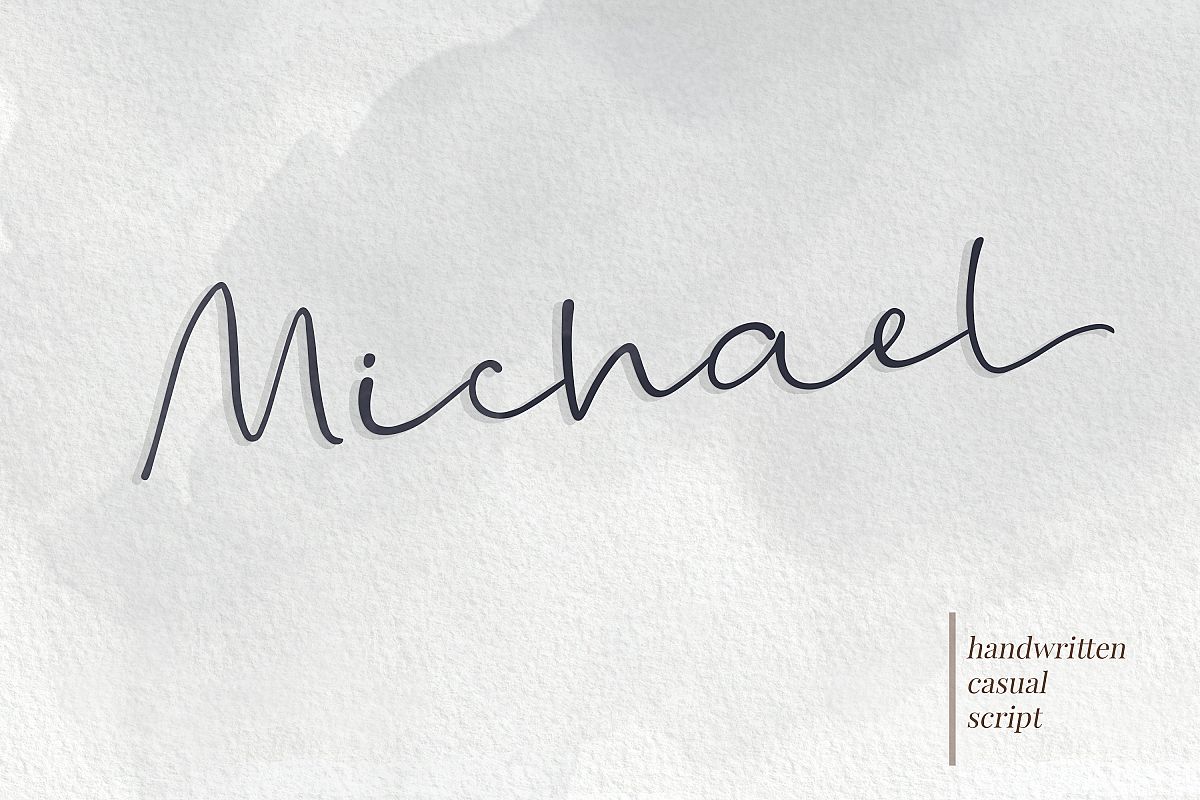 Michael - a casual handwritten script example image 1