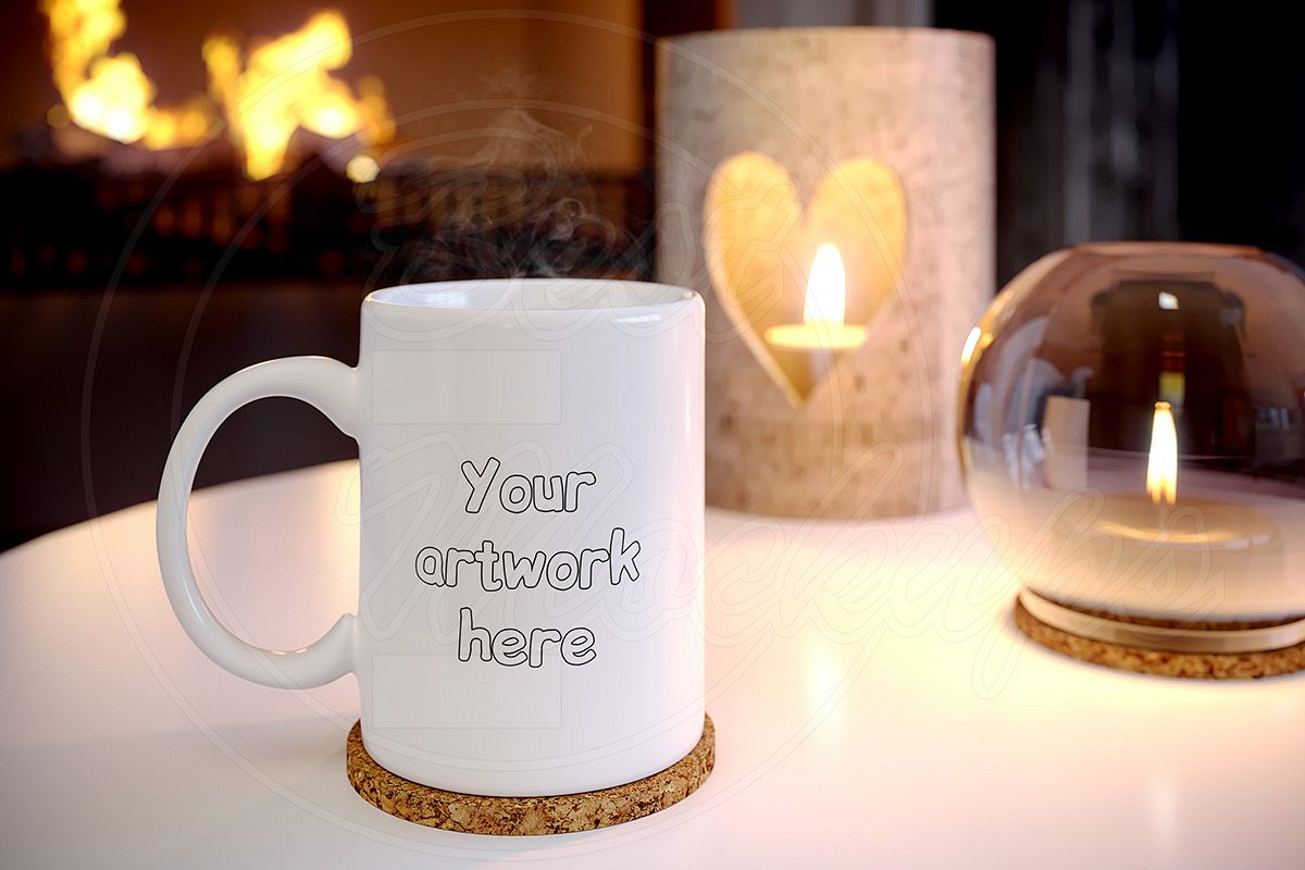 White coffee MUG mock up holidays example image 1