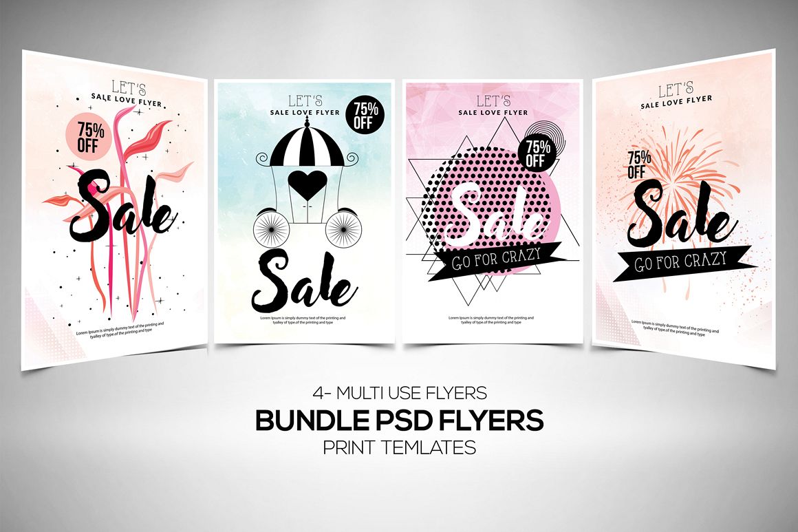 Sale Offer Typography Flyer Template example image 1
