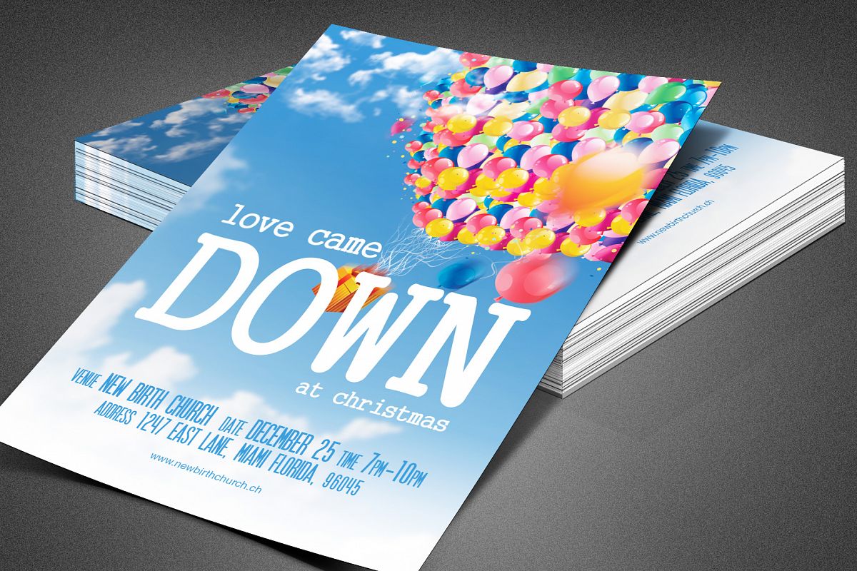 Kids Christmas Pageant Church Flyer example image 1