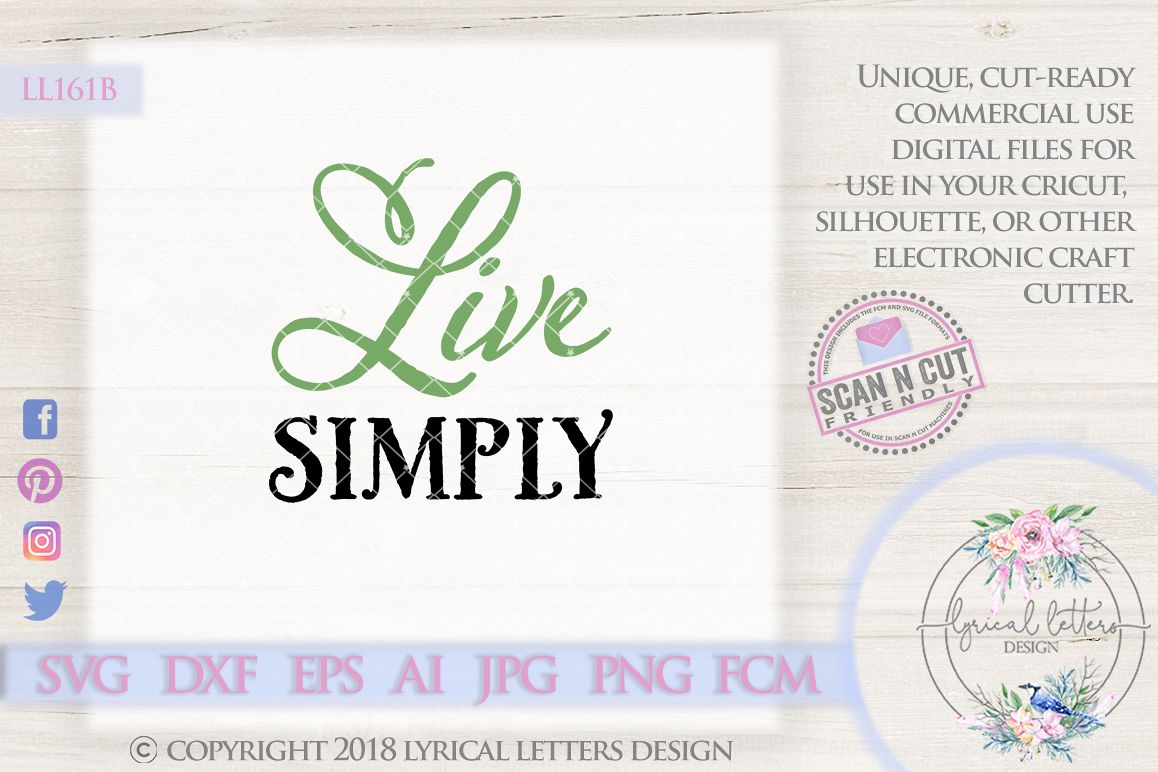 Live Simply SVG Cut File LL161B example image 1