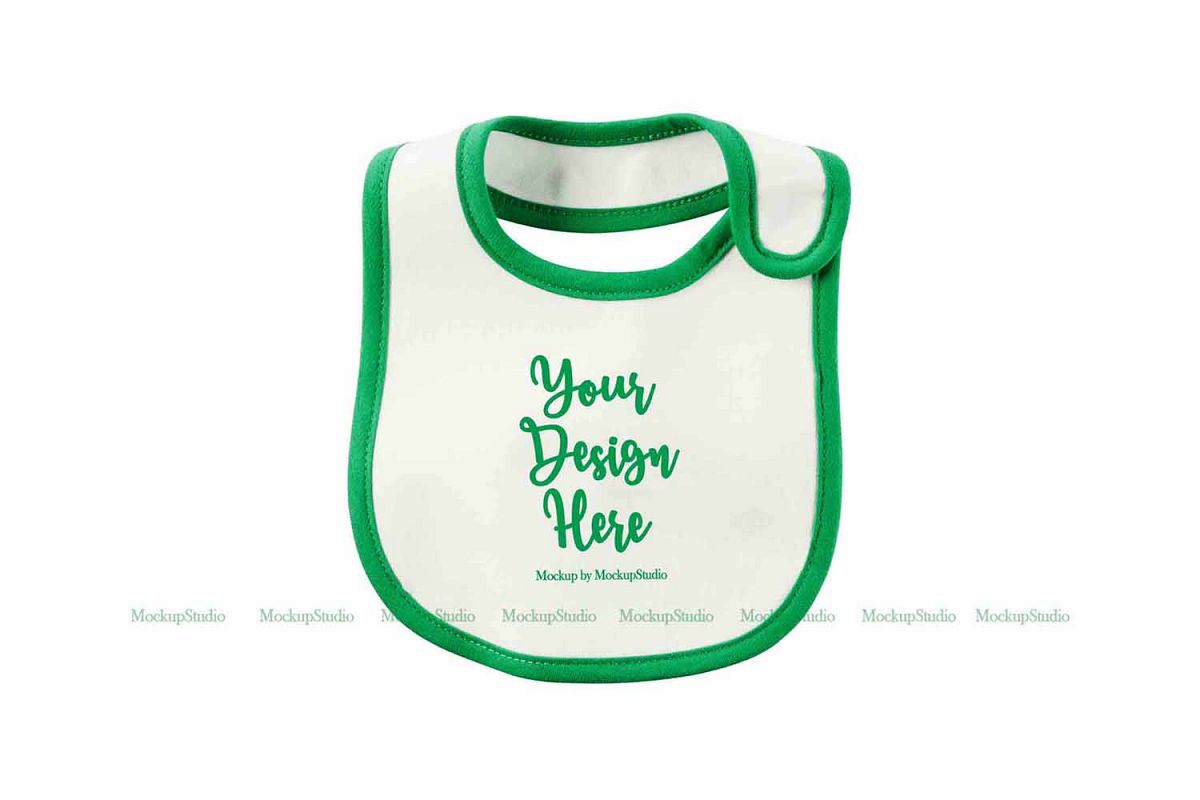 Download Green St Patrick's Bib Mockup, Baby Bib Mock Up