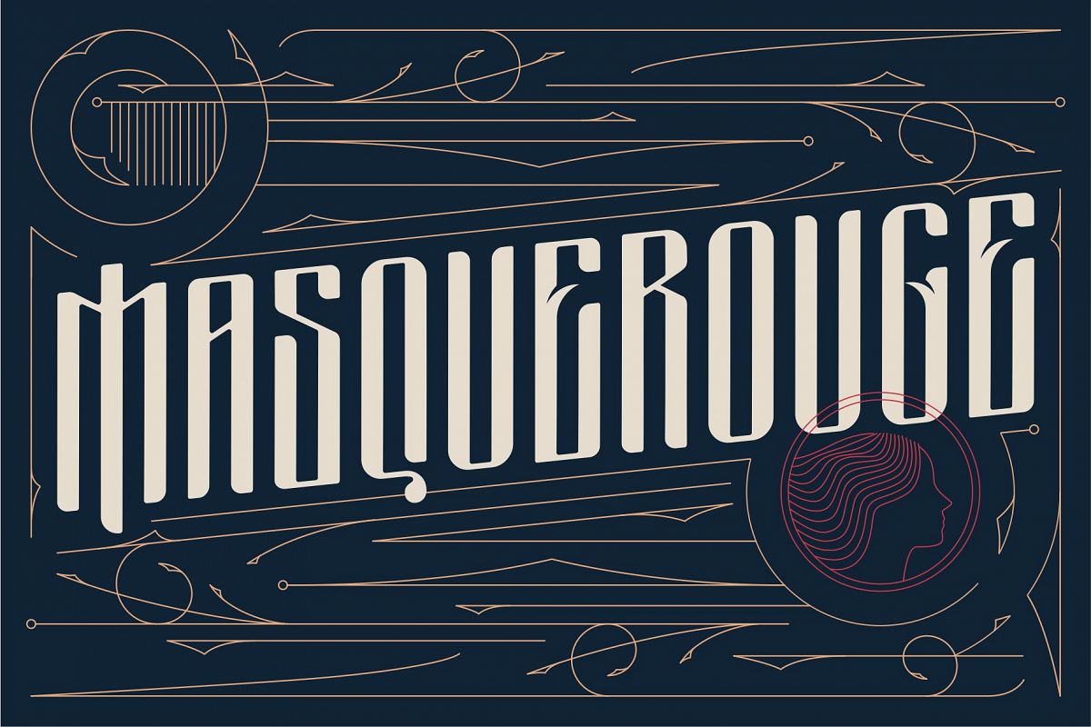 Masquerouge Font example image 1