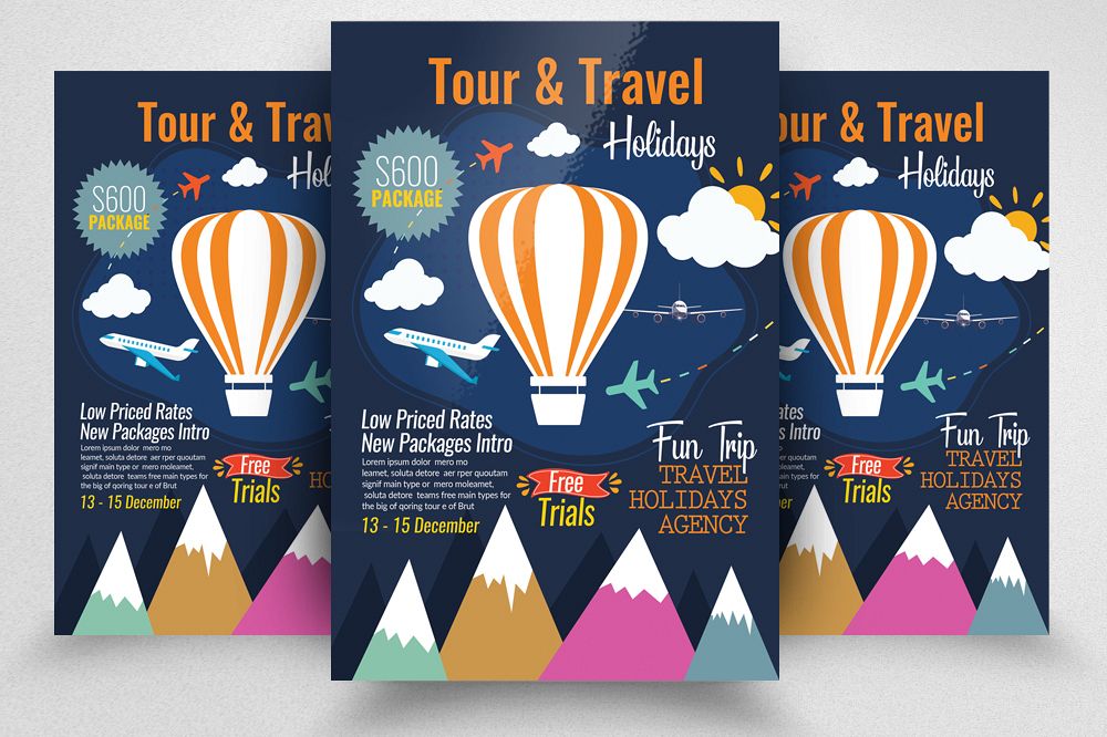 Tour & Traveling Agency Flyer Template example image 1