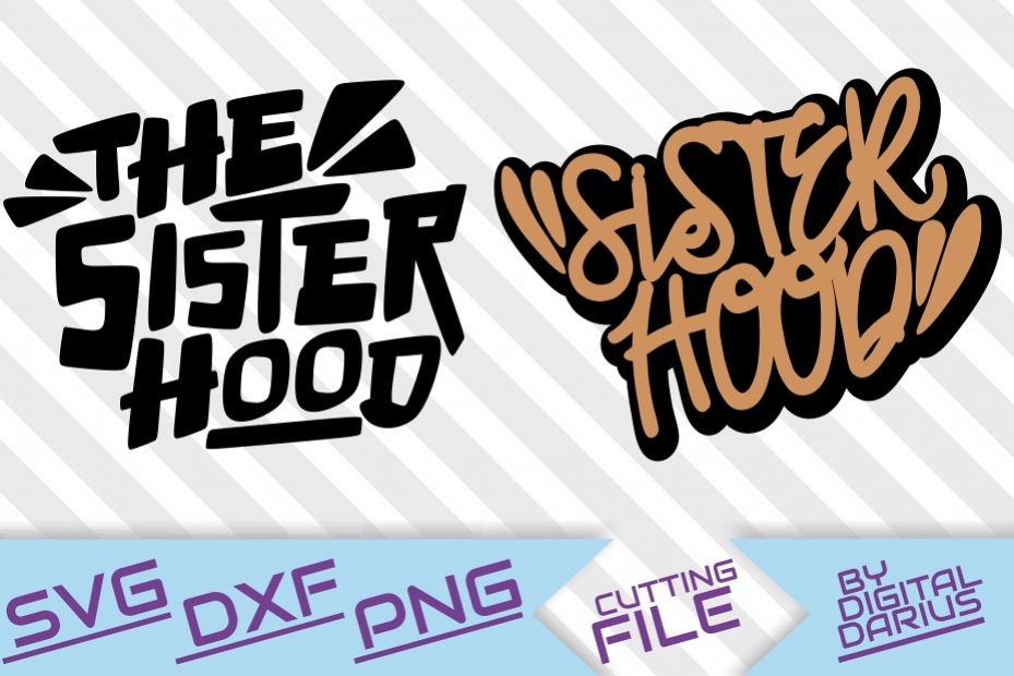 2x The Sister Hood svg, Afro woman ,Graffiti, Dripping words example image 1