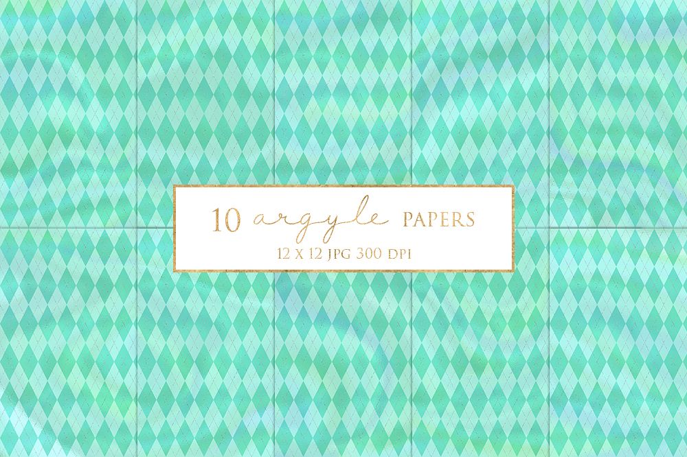 10 Pretty Argyle Magical Digital Papers example image 1