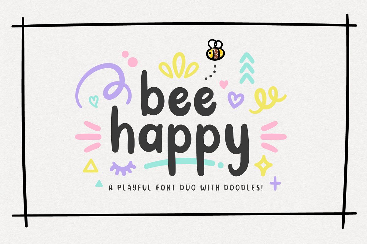 BeeHappy Font Duo example image 1