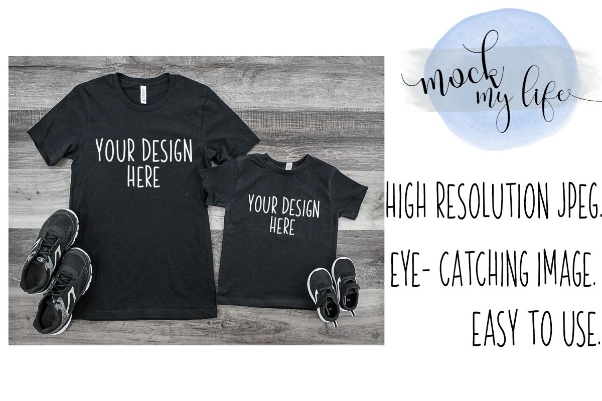 MockUp Bella Canvas Shirt / Shirt Set Mockup example image 1