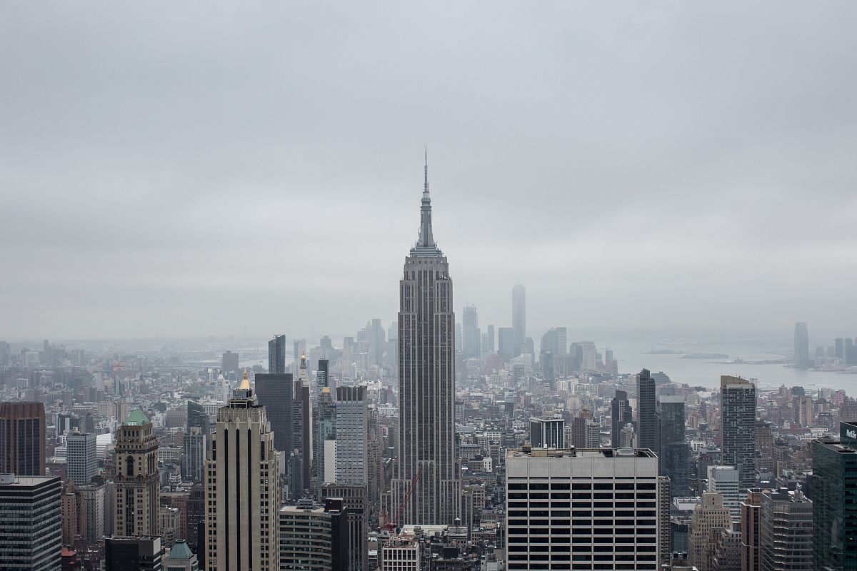 Manhattan view on cloud day example image 1