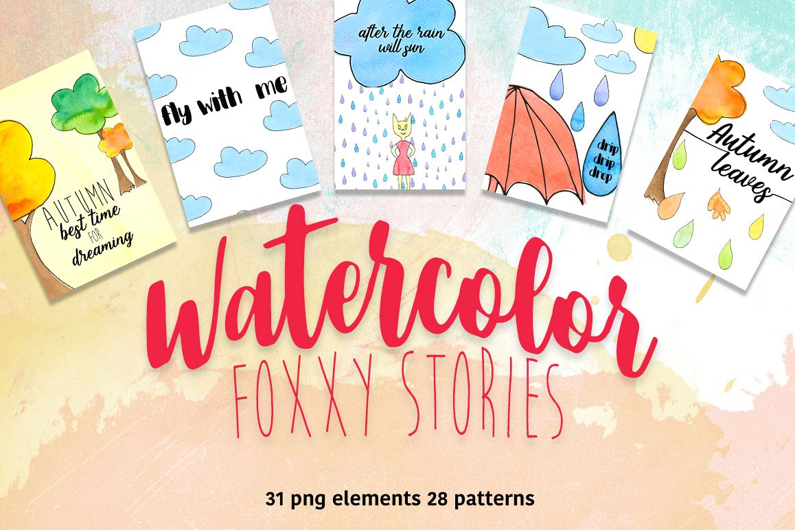 Watercolor fox story example image 1